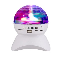 jiechuan Party/ Disco DJ Bluetooth Speaker With Built-In Light Show,Stage Studio Effects Lighting, RGB Color Changing, LED Crystal Ball Auto Rotating, With Music Player For TF Card,black - intl