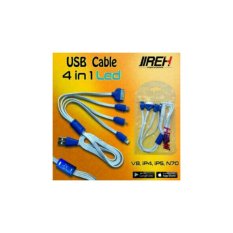 jireh kabel charger nyala 4 in 1 samsung, ip 4, ip 5, Nokia-putih