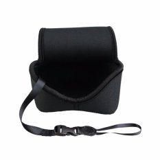 JJC Neoprene Kompak Tanpa Cermin Tas Tas Kamera (Lembut Kantong Kamera atau Aksesoris) to Canon EOS M M2 M3 M6 M10 M100 + 18-55 Mm atau 15-45 Mm atau 11-22 Mm Lensa-Medium (Hingga 113X69X112 Mm)
