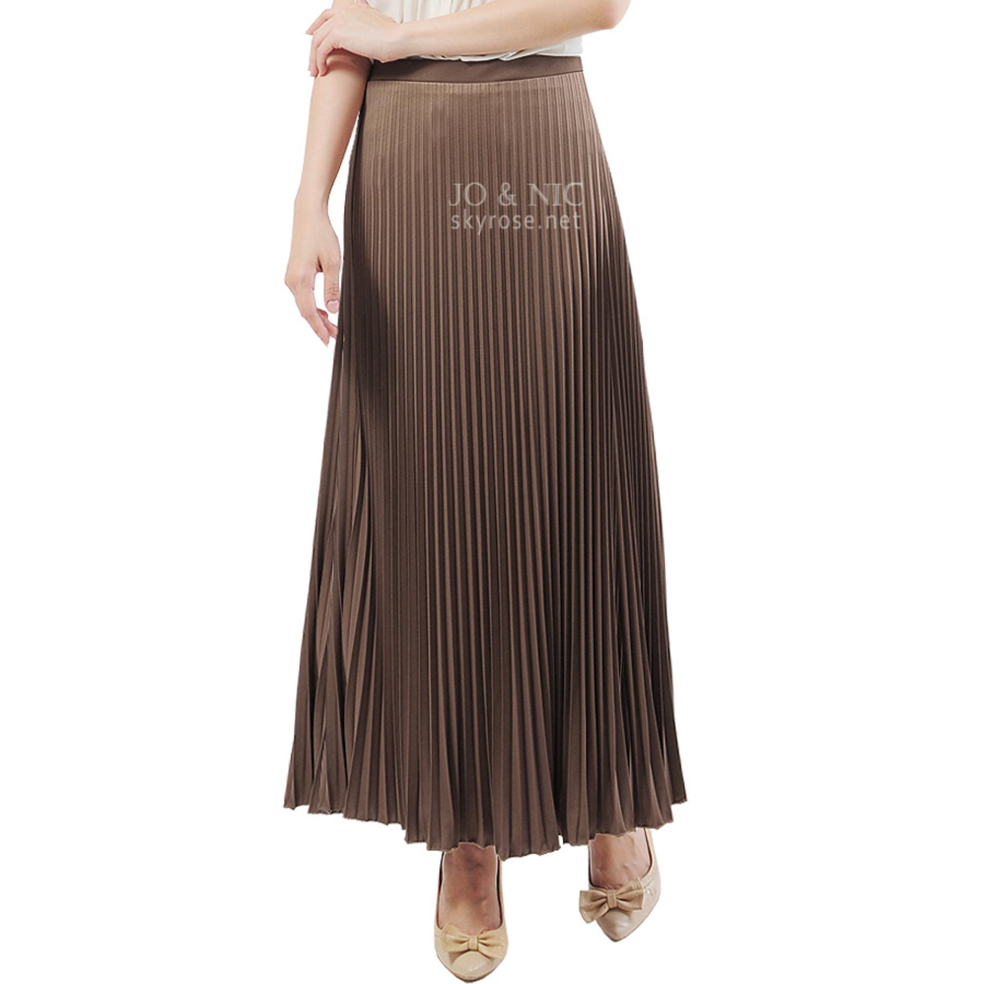 JO & NIC Pleated Long Skirts - Rok Panjang Lipit Fit to XL - Milo