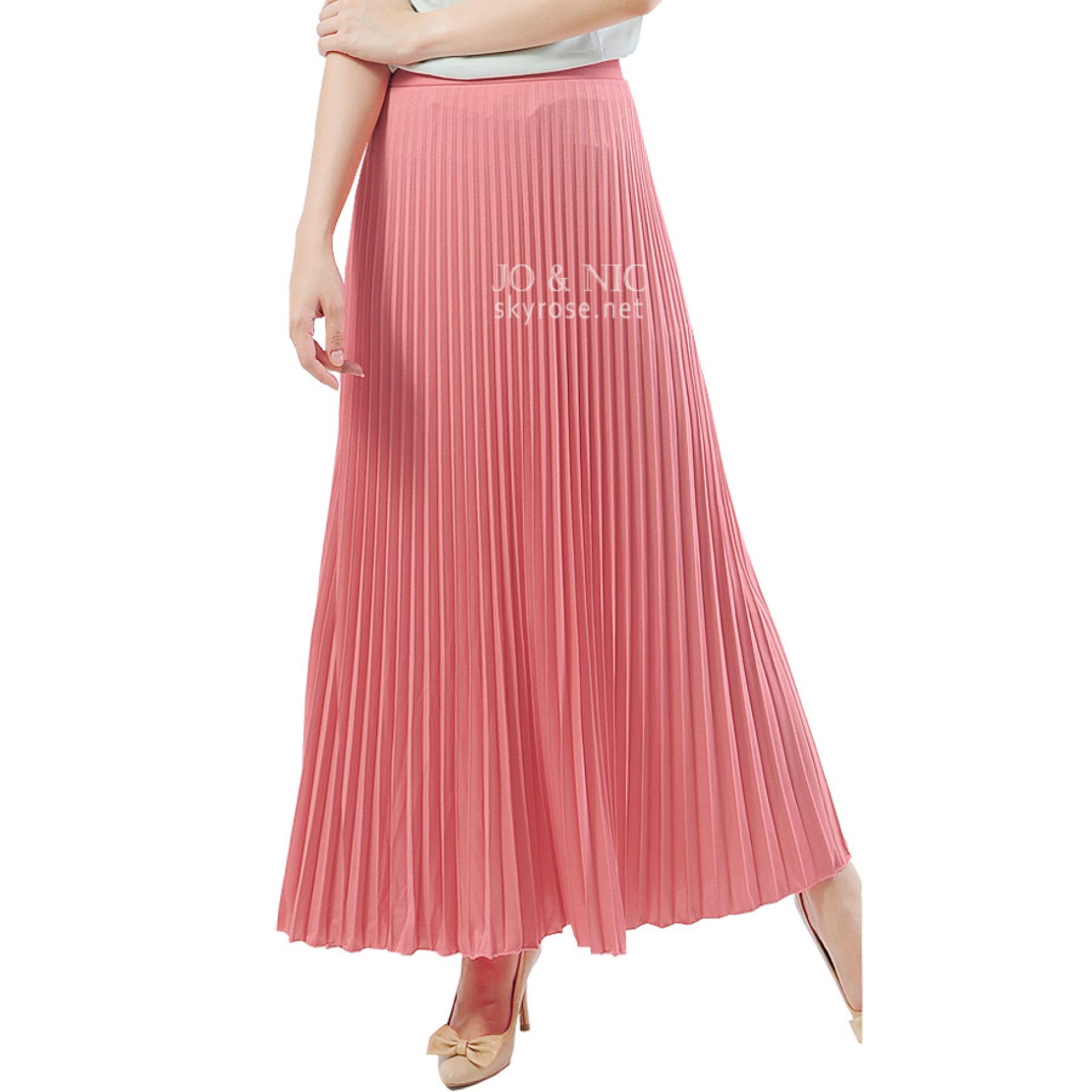 JO & NIC Pleated Long Skirts - Rok Panjang Lipit Fit to XL - Salem