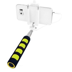 Jor Lipat Genggam Berkabel Selfie Tongkat Monopod Kamera Telepon untuk Outerdoor Tiang Penutup Remote untuk IOS 5.5 Android 4.2 iPhone 6 Plus S 5 Samsung Galaxy S6 S5 Sony Xperia Z3 LG Huawei (Hitam/Kuning) -Intl