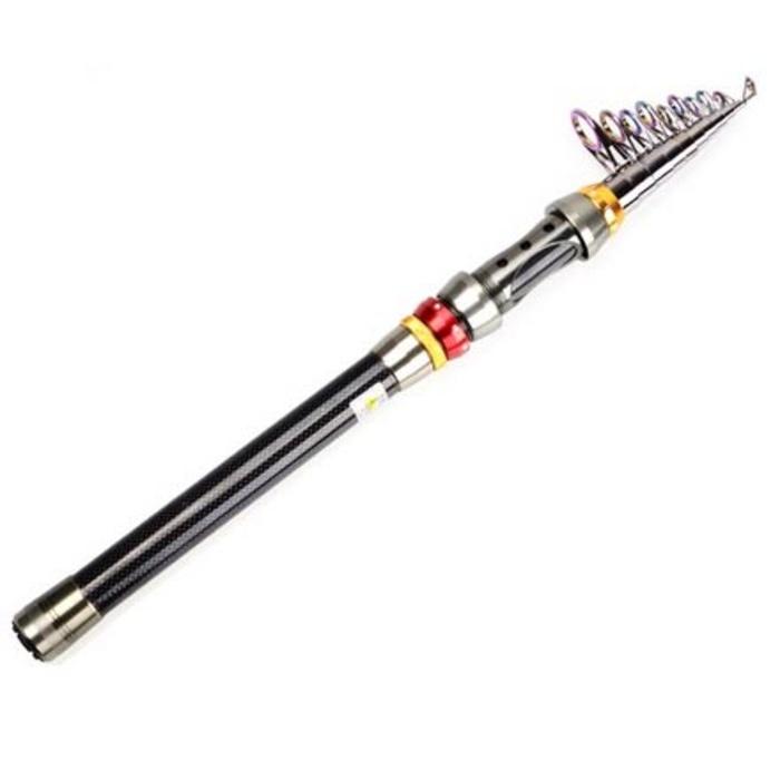 Joran Pancing Carbon Fiber Sea Telescopic Fishing Rod 5 Segments 2.4M