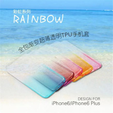 JOYROOM TPU Back Cover Case dengan Lima Warna Gradien Soft Case untuk IPhone 6 6 S (Pink)