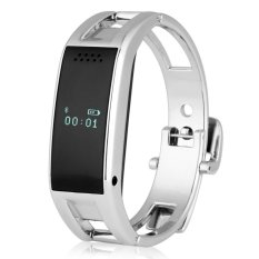JTS D8 Jam Tangan Fashion Pria/wanita Bluetooth Smart Watch Smartband/Gelang/Gelang Pintar dengan OLED Touch Screen untuk IOS Phone (Bagian Fungsi) Android (fungsi Penuh) (Perak)