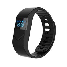 JTS ARLOJI Pintar Monitor Detak Jantung Bluetooth Gelang Gelang M5Swith Pelacak Kebugaran Monitor Tidur untuk IPhone Smart Phone (HITAM) -Intl