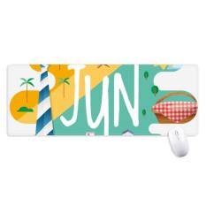 Bulan Juni Musim Ilustrasi Non-slip Alas Mouse Besar Diperpanjang Permainan Kantor Titched Tepi Computer Alas Hadiah-Internasional