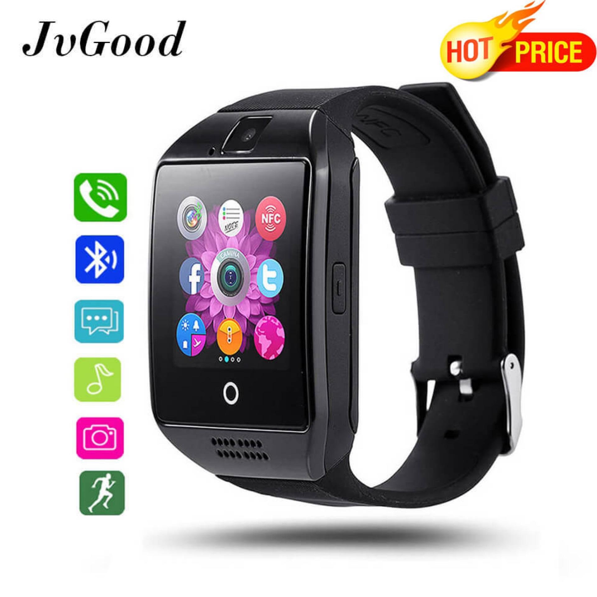 JvGood Smart Watch, Layar Sentuh Bluetooth Wrist Watch dengan Kamera/Kartu SIM Slot/Analisa Pedometer/Tidur Pemantauan untuk Pria Wanita Anak