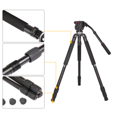 JY0509A Aluminium Alloy DSLR Fotografi Kamera Camcorder Video Tripod dengan Kepala Tarik Cairan Padded Bag