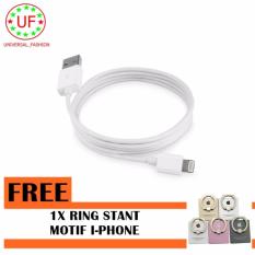 Kabel Data dan Charger Lightning USB Cable For Iphone 5/5s/6/6s/6 plus - Free Ring stant Motif Apple