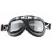 Kacamata Klasik Goggle Classic Carting Aviator Hitam Pilot Retro Scooter Vintage - Lensa Clear Bening