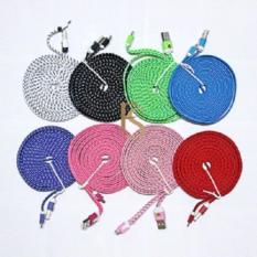 Kado Unik-- Kabel 3m Tali Sepatu kwetiau warna warni - Pipih Gepeng (PROMO)