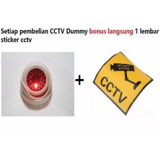 Kamera CCTV dummy palsu fake replika dome PUTIH kedip merah 20 LED cocok untuk pengawasan rumah garasi parkiran Kost mewah Villa Vila Townhouse Rumah Ruko Rukan Kantor Loby Hotel Sekolah Kampus SPBU 24 jam