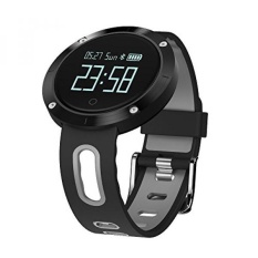 Kamero IP67 Tahan Air IOS Android Smartwatch Kebugaran Tracker Bluetooth Gelang untuk Samsung IPhone dengan Detak Jantung Tekanan Darah Monitor Pedometer Kalori Data Tidur Hitam & Abu-abu-Intl