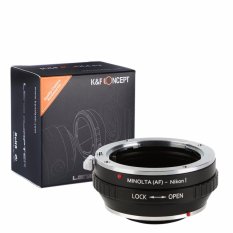 K & F Concept Adapter dengan Kaca Compatible with Minolta AF Mount Lensa untuk Nikon 1 Kamera V1 J1