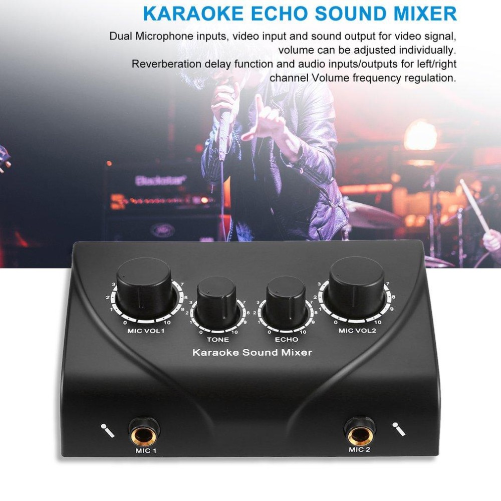 Karaoke Sound Mixer Professional Audio System Machine Portable Mini Digital Black - intl