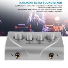 Karaoke Suara Mixer Audio Profesional Sistem Mesin Portable Mini Digital Silver-Intl