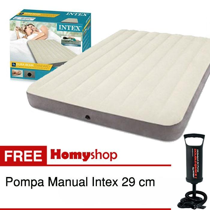 Kasur Angin / Kasur Udara INTEX Dura-Beam / Durabeam Standard 64707 / 64708 / 64709 Ukuran Single / Twin / Double / Queen Free Pompa Tangan Intex - Homyshop / Homy shop