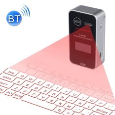 KB580 3 In 1 Mini Pocket Virtual Bluetooth Laser proyeksi Keyboard + Mouse + LED Display Keyboard untuk Android / I Phone / Apple / PC dll (hitam)