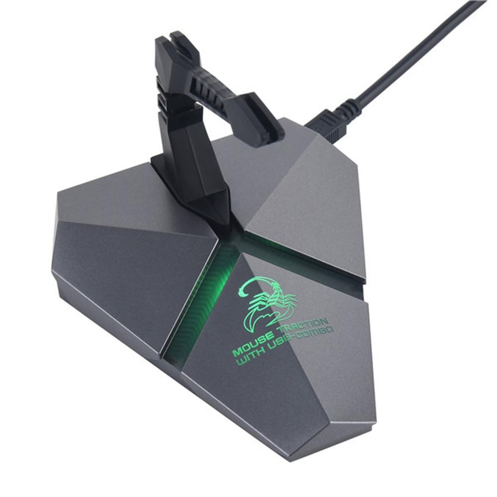 Kecepatan Tinggi 3-Port USB 2.0 Data Gaming HUB dengan Mouse Bungee USB HUB Splitter Micro SD Card Reader mouse Clamp dengan USB-COMBO Built-In Tujuh Warna Backlit LED Light TF Card Slot-Intl
