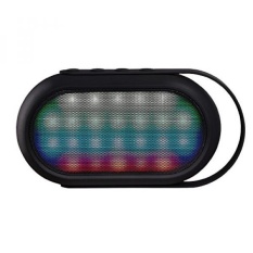 KeeNetic Suara Neon Speaker Portabel Bluetooth Nirkabel dengan Warna LED Dancing Mode, Dibangun Di Mikrofon Dukungan Fungsi Hands-free untuk IPhone, Samsung, Nexus, dan Lainnya-(Hitam)-Intl