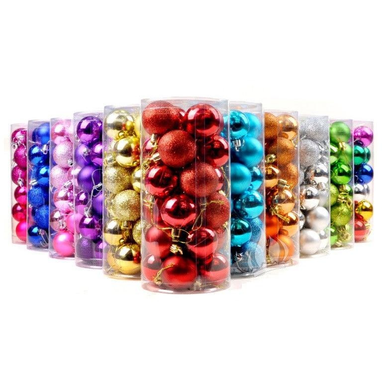 Kekuatan Luar Biasa 24 Pcs Hot Produk Ornamen Natal Bola Pohon Xmas Yang Tak Terikat Pernikahan Mini Pohon Decor-Silver-Satu Ukuran Lebih-Internasional