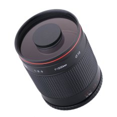 Kelda 500mm F/8,0 Cermin Lensa Tele With T Gunung For Canon EOS 1D Mark IV III II 5D 7D 60D Nikon DSLR Kamera (hitam)