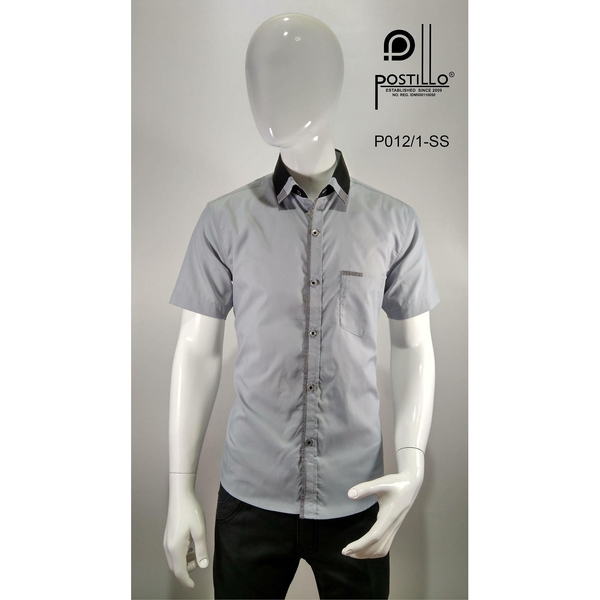 Kemeja Fashion Pria Slim Fit Postillo P012-1-SS