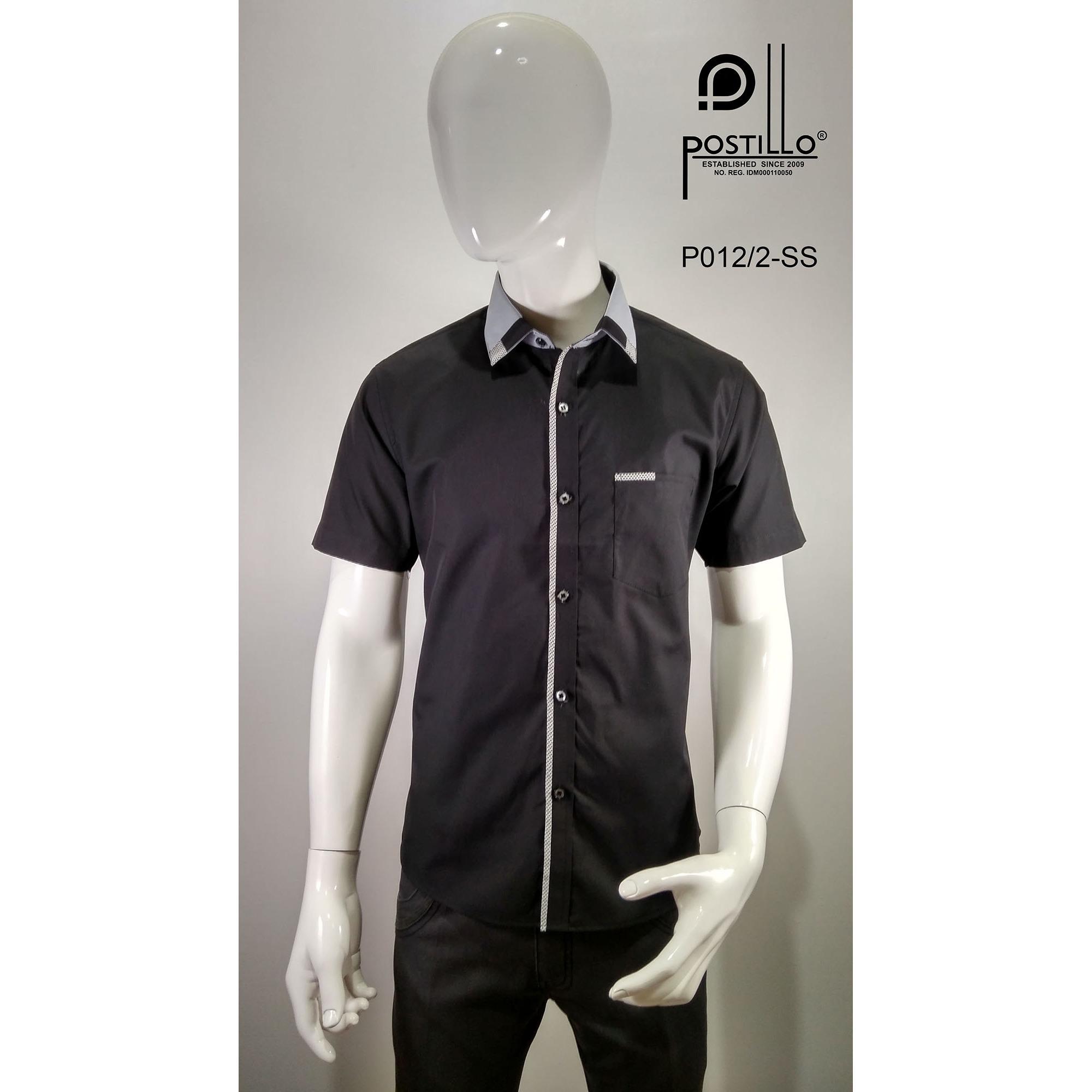 Kemeja Fashion Pria Slim Fit Postillo P012-2-SS