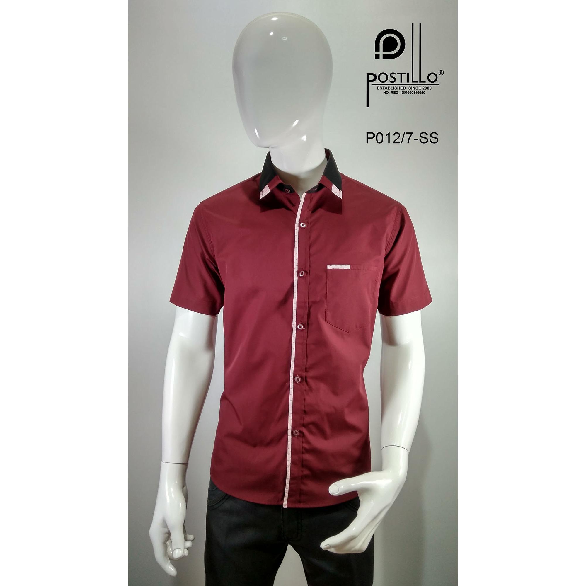Kemeja Fashion Pria Slim Fit Postillo P012-7-SS