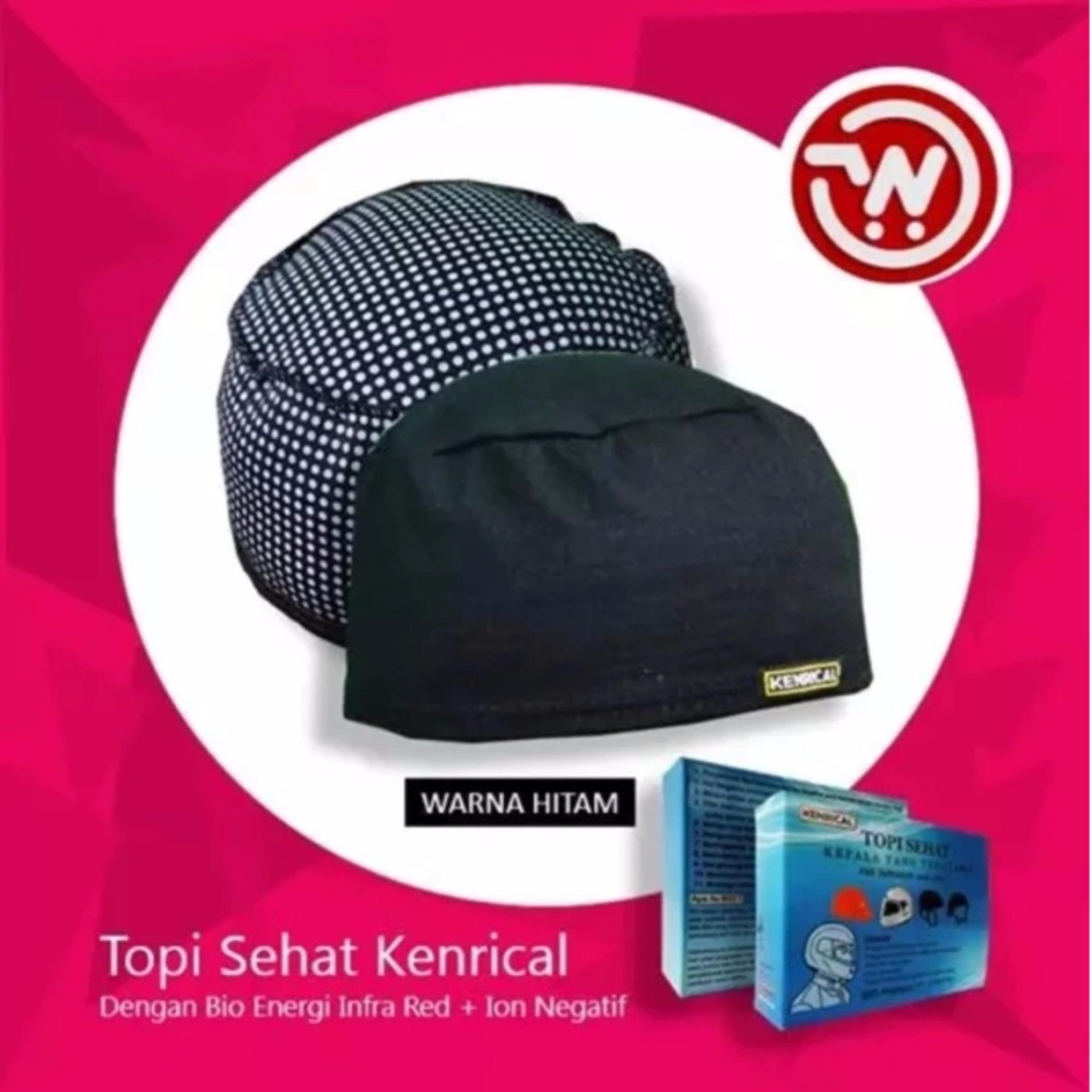 Kenrical Topi / Kupluk / Peci Sehat - Hitam