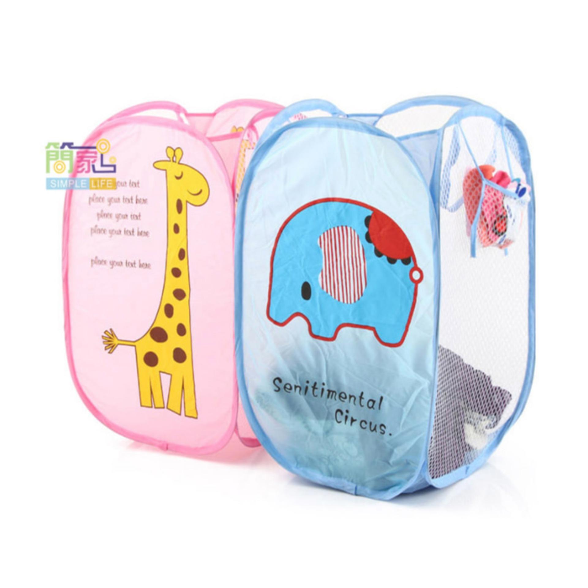Keranjang Baju Kotor Lipat Motif Karakter Laundry Basket