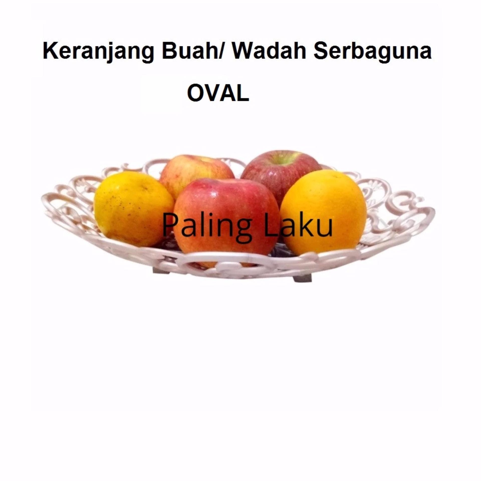 Keranjang buah / keranjang hantaran fruit basket OVAL - silver