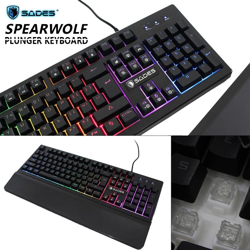 Keyboard Gaming Sades Spearwolf Plunger Gaming Keyboard