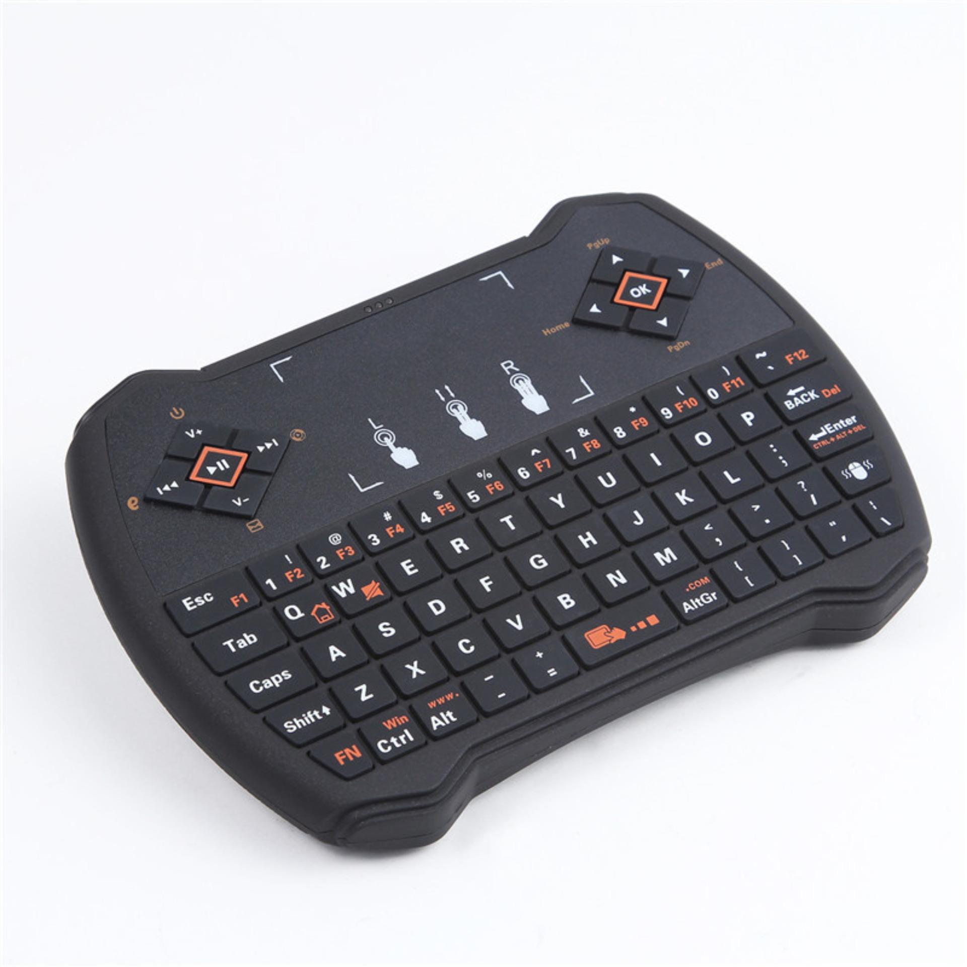 Keyboard Genggam Wireless dengan Touch Pad - V6 - Black Keyboard Genggam Wireless dengan Touch Pad - V6 - Black