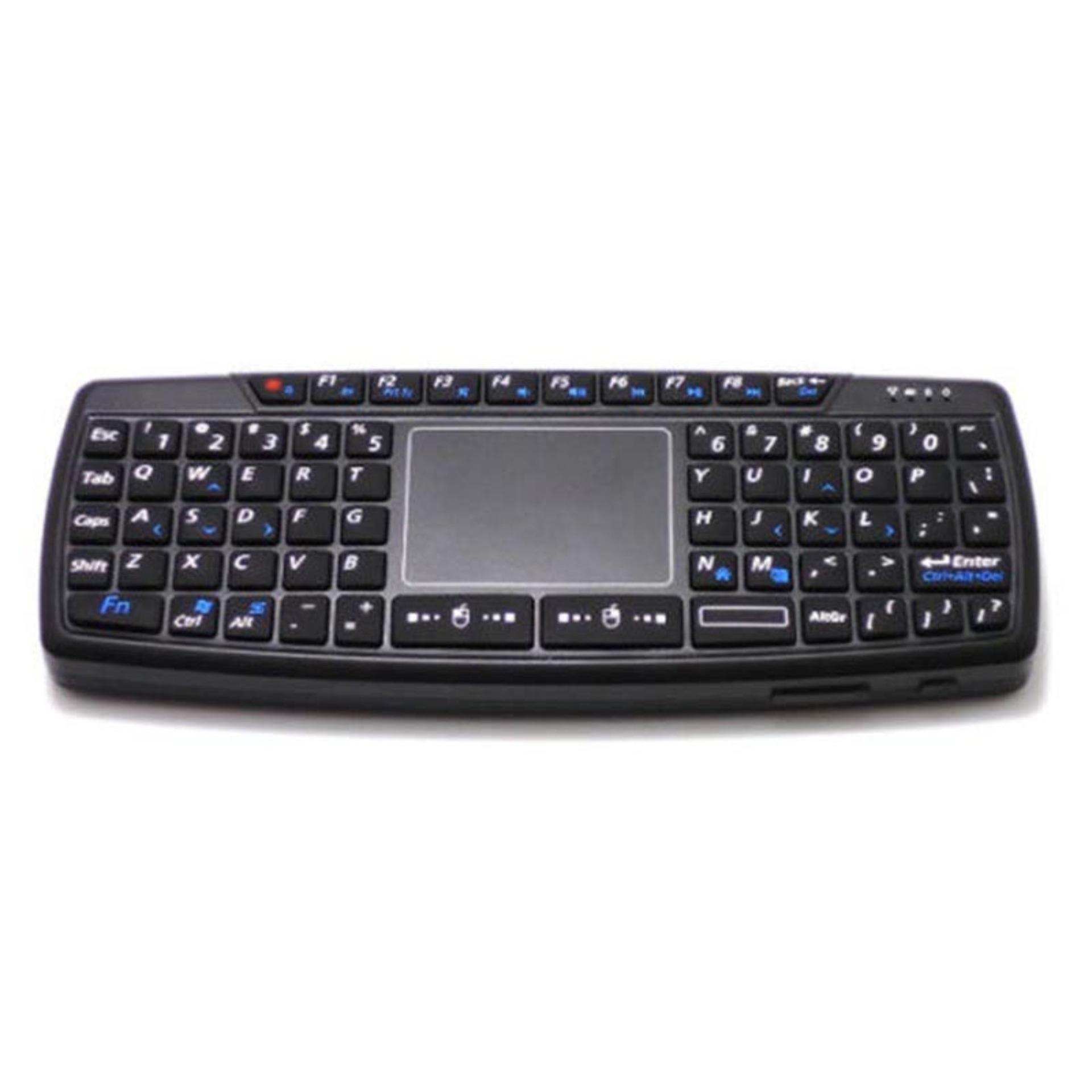 Keyboard Wireless Mini dengan Touch Pad - KB168 - Black