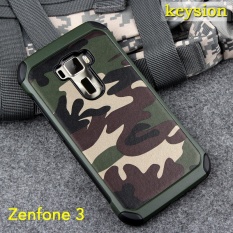 Keysion Case untuk ASUS Zenfone 3 ZE520KL 2 In1 Army CAMO Kamuflase Pola PC + TPU Armor Anti-Knock Pelindung Cover untuk ZE520KL-Intl