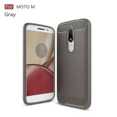 Keysion Case untuk Motorola MOTO M Terbaru Anti-DROP Soft Carbon Fiber Mewah TPU Back Cover untuk MOTO M Coque Kasus Telepon-Intl