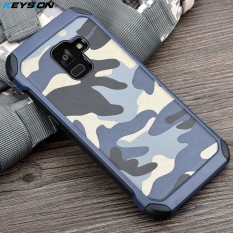 KEYSION Phone Case for Samsung Galaxy A8 Plus (2018) Army Camo Camouflage Pattern PC+TPU 2 in1 Anti-knock Back Cover for A8 Plus - intl