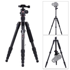 Kingjoy K029 135 Cm/4.4ft Ringan Portabel Karbon Serat Kamera Tripod Monopod Trekking Tongkat dengan Bola Kepala Cepat Melepaskan piring Penyangga Rendah Sudut Macro Fotografi Panorama Maks. beban 8Kg/17.6Lbs untuk Canon Nikon Sony DSLR-Internasional