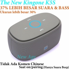 Kingone K5S (Super) Bluetooth Speaker 37% LEBIH BAGUS SUARA & BASS Dari (K5 Biasa yg lama) - Tanpa Komen Chinese Saat Pairing/on - Grey