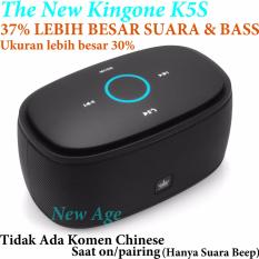 Kingone K5S (Super) Bluetooth Speaker 37% LEBIH BAGUS SUARA & BASS(Dibanding K5 biasa yg lama) - Tanpa Komen Chinese Saat Pairing/on - Hitam