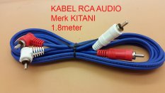 Kitani Kabel AUDIO RCA 2 K 2 Male Merk KITANI ( Cable RCA ) Panjang 1.8m