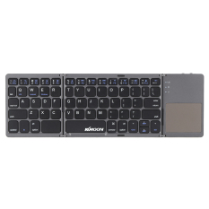 Portable Mini Ultra Slim Tipis Lipat Folding Nirkabel Bluetooth Keyboard dengan Touchpad untuk IPhone 6 S/iPad Pro/ MacBook Ponsel Tablet PC