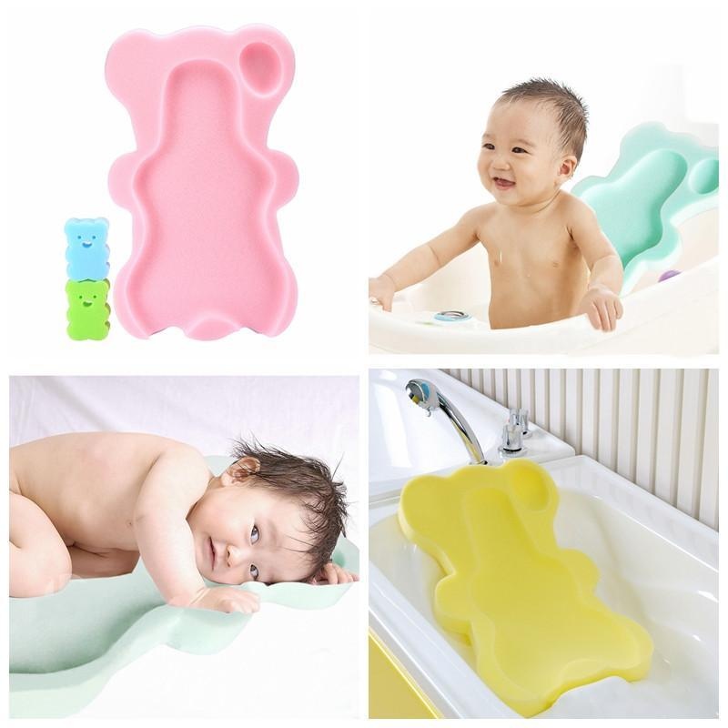 Kobwa Comfy Bath Sponge untuk Bayi Bayi Anti Selip Bukti, Ibu Penolong Yang Hebat, Warna Secara Acak-Intl