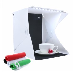 Kobwa LED Light Portable Mini Photo Shooting Box Tenda, Kotak Lampu Lipat Lipat, Kabel Daya USB, Gambar Produk Komersial Tembak Foto Booth Kain Pembersih, Photo Studio-Intl