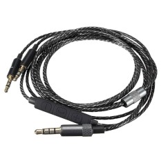 Kobwa Penggantian Kabel dengan Remote Volume dan Mikrofon untuk Sol Republic Master Trek HD V8 V10 V12 X3 Headphone- 4 Kaki (1.2 Meters) Hitam-Intl