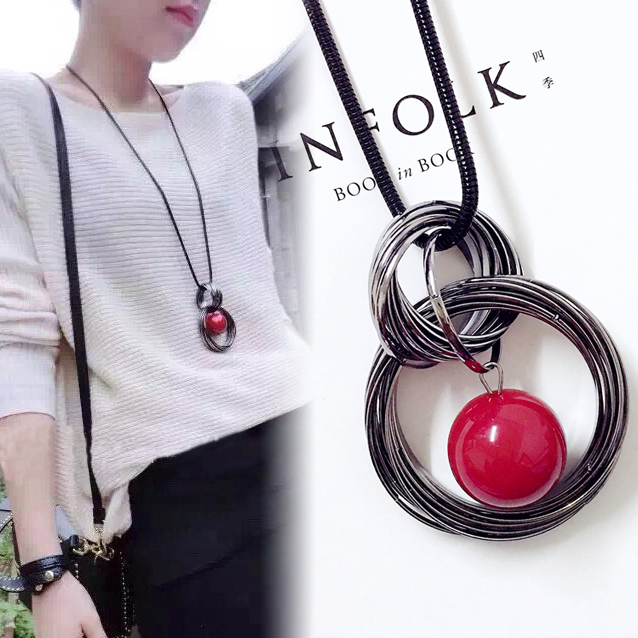 Korea Fashion Style Asesoris Dekorasi Perempuan Kalung Mutiara Liontin