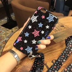Korea Lucu Gaya Bintang Gambar dengan Tali Penyandang Telepon Case untuk Apple iPhone 6/6 S/6 Plus/ 6 S Plus/7/7 Plus/8/8 Plus-Internasional