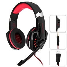 Kotion Setiap G9000 Gaming Headset Headphone 3.5mm Jack Stereo dengan MIC LED Light untuk PS4/Tablet/Laptop/ Cell Phone-Intl
